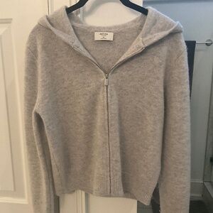 Cashmere hoodie jacket